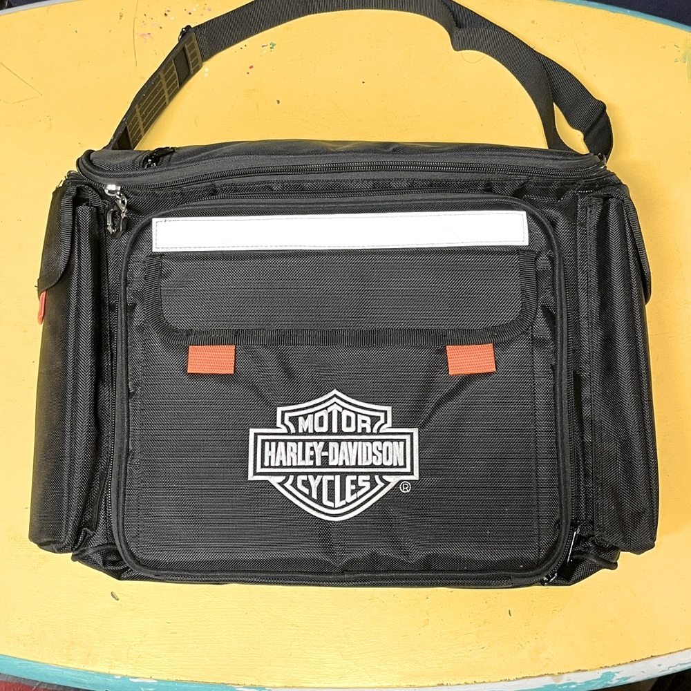 Genuine Harley Davidson Promotional Picnic Basket Saddle Bags & Cooler